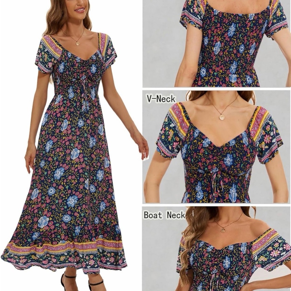 NEW! Women’s Summer Floral Maxi Dress - Picture 3 of 9